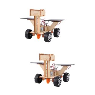 Toyvian 2st Technologie DIY Handgefertigtes Zusammengebautes Spielzeug Gehirn Spielzeug Modellbau-solarspielzeug-Kits Solarauto 3D- Holzspielzeug Hölzern Kind Puzzle Suite von Toyvian