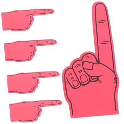 Toyvian 5 STK Peace-Zeichen-Finger Schaumstofffinger Masse Led Leuchten Schaumfinger Gefälligkeiten Für Mannschaftssportarten Cheerleader-Fan Riesiger Eva-Schaum-Finger Handblumen Anzahl von Toyvian