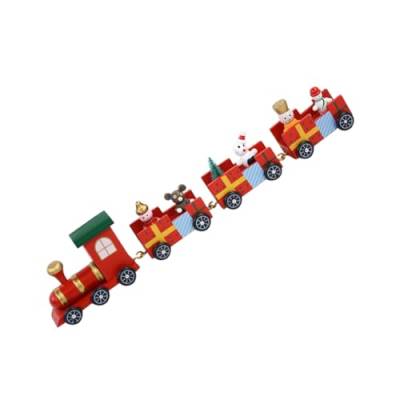Toyvian Holzeisenbahn Spielzeug Für Weihnachten Holzzüge Weihnachtliche Kindergartendekoration Schreibtischaufsatz Dekoration Weihnachtszug Ornament Spielzeug Bambus Mini Rezeption von Toyvian