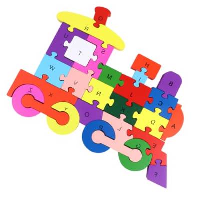 UPKOCH 1 Stück 26 Kinder rätseln Kinderspielzeug Holzpuzzle Buchstabenrätsel Puzzlematte Spielset aus Holz Puzzle-Spielzeug für Kinder Puzzle-Spielzeug aus Holz Anzahl von UPKOCH