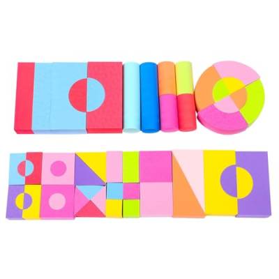 UPKOCH 50 Stück Eva-Bausteine ​​Für Kleinkinder Stapelbare Blöcke Form Farbe Lernblock-Spielzeug von UPKOCH