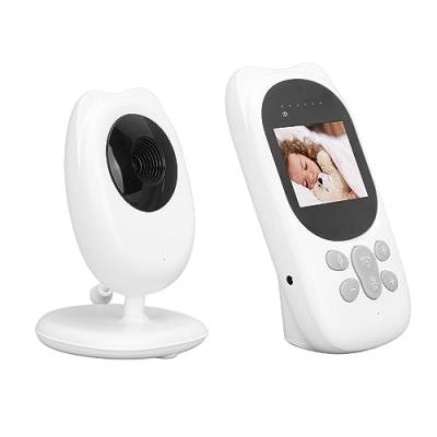 Video-Babyphone, 2200 MAh Dual-Mikrofon 2-Wege-Talk 2,4-Zoll-IPS-Bildschirm AC 100 V-240 V Babyphone-Kamera (EU-Stecker) von VGEBY