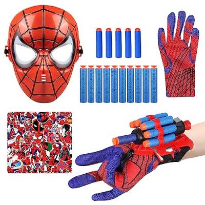 VOCDEMERI Handschuh Launcher Spielzeug Set,Mit Kinder Handschuhe und Masken,50 Anime-Aufkleber, für Kinder Jungen Kostüm Cosplay Geschenk von VOCDEMERI
