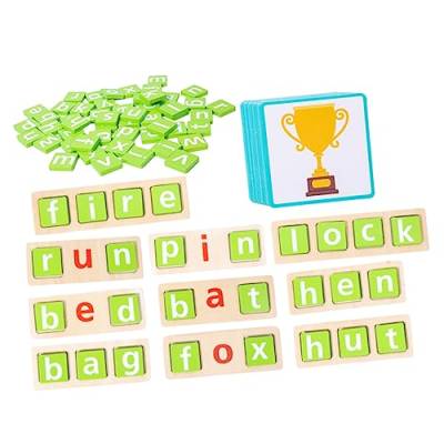 Vaguelly 1 Satz Wortbuchstabierspielzeug Kinder rätsel fokussiert pädagogisches Alphabetspielzeug Alphabet-Puzzle-Spielzeug Spielzeuge Kinderspielzeug Kinderbuchstabe kognitives Spielzeug von Vaguelly