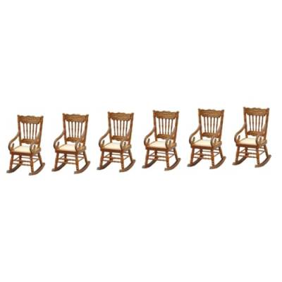 Vaguelly 6 STK Schaukelstuhlmöbel Hochstuhl Für Babypuppen 1: 12 Miniaturmöbel Winziges Miniaturstuhl Winziger Stuhl Miniaturmöbel Aus Holz Mini-stühle Birke Rollstuhl Puppenhaus von Vaguelly