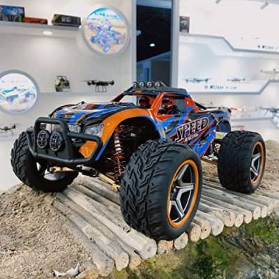 WLtoys High-Speed RC Car 104009 RC CAR Brushed Motor 1/10 Remote Control Off-Road RC Drift Car Radio Toys 45KM/H High Speed Monster Racing Car (104009 3 * 1500) von WLtoys