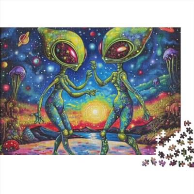 Alien 1000 Teilige Oil Painting Puzzles Für Erwachsene Herausforderungsspielzeug Lernspiel Puzzlespiel Ab 14 Jahren 1000pcs (75x50cm) von WWJLRLXTO