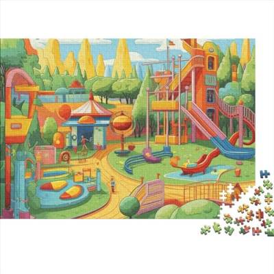 Amusement Park 1000 Pieces Puzzles Impossible Puzzle, Game Park Puzzle Game, for Adults Stress Relieve Family Puzzle Game for Adults and Children from 14 Years 1000pcs (75x50cm) von WWJLRLXTO