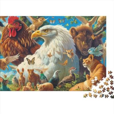 Animal Puzzles Für Erwachsene 1000 Teile Oil Painting Puzzle Für Kinder Herausforderungsspielzeug Lernspiel Puzzlespiel Ab 14 Jahren 1000pcs (75x50cm) von WWJLRLXTO