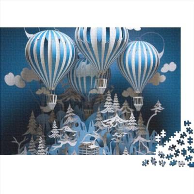 Beautiful Hot Air Balloon 1000 Pieces, Impossible Puzzle, Hot Air BalloonSkill Game for The Whole Family, for Adults Stress Relieve Children Educational for Adults and Children from 14 Years 1000pcs von WWJLRLXTO