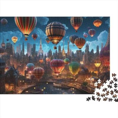 Beautiful Hot Air Balloon Puzzle, Impossible Puzzle, Hot Air Balloon Puzzle Game, for Adults Stress Relieve Game Toy Gift for Adults and Children from 14 Years 1000pcs (75x50cm) von WWJLRLXTO