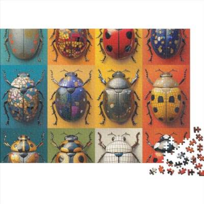 Beetle Puzzle 1000 Teile Colorful Insects Puzzle Für Kinder Herausforderungsspielzeug Lernspiel Puzzlespiel Ab 14 Jahren 1000pcs (75x50cm) von WWJLRLXTO