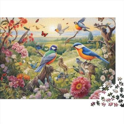Birds and Flowers Puzzle 1000 + Impossible Puzzle, Art Skill Game for The Whole Family, for Adults Stress Relieve Family Puzzle Game for Adults and Children from 14 Years 1000pcs (75x50cm) von WWJLRLXTO