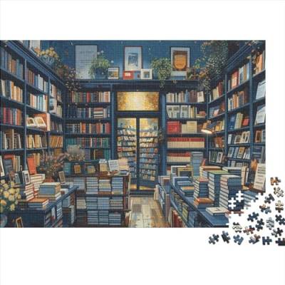 Bookstore Puzzles Für Erwachsene 1000 Teile Rich Bookstores Puzzle Für Kinder Herausforderungsspielzeug Lernspiel Puzzlespiel Ab 14 Jahren 1000pcs (75x50cm) von WWJLRLXTO