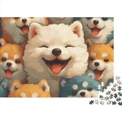 Dog Puzzles Für Erwachsene 1000 Teile Cute Dog Puzzle Für Kinder Herausforderungsspielzeug Lernspiel Puzzlespiel Ab 14 Jahren 1000pcs (75x50cm) von WWJLRLXTO