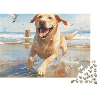 Labrador Puzzle 1000 + Impossible Puzzle, Cute Dog Puzzle Game, for Adults Stress Relieve Game Toy Gift for Adults and Children from 14 Years 1000pcs (75x50cm) von WWJLRLXTO