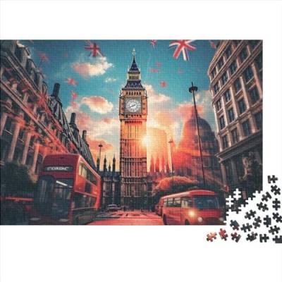 London Cityscape Puzzle, Impossible Puzzle, Art Skill Game for The Whole Family, for Adults Stress Relieve Children Educational for Adults and Children from 14 Years 1000pcs (75x50cm) von WWJLRLXTO