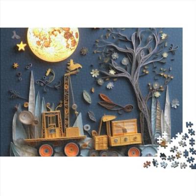 Moon 1000 Pieces, Puzzle for Adults, ArtSkill Game for The Whole Family, for Adults Stress Relieve Family Puzzle Game for Adults and Children from 14 Years 1000pcs (75x50cm) von WWJLRLXTO
