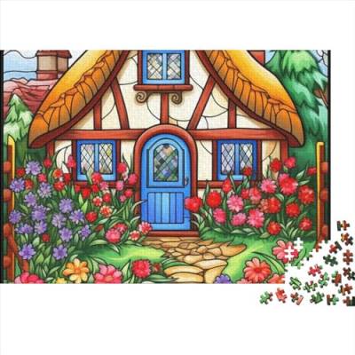 Mountain Village Cottage Puzzle 1000 + Impossible Puzzle, Art Skill Game for The Whole Family, for Adults Stress Relieve Family Puzzle Game for Adults and Children from 14 Years 1000pcs (75x50cm) von WWJLRLXTO