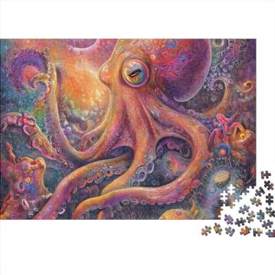 Octopus Puzzle 1000 Teile Oil Painting Puzzle Für Kinder Herausforderungsspielzeug Lernspiel Puzzlespiel Ab 14 Jahren 1000pcs (75x50cm) von WWJLRLXTO