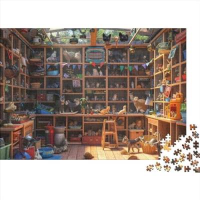 Pets Puzzle 1000 Teile Cats and Dogs Puzzle Für Kinder Herausforderungsspielzeug Lernspiel Puzzlespiel Ab 14 Jahren 1000pcs (75x50cm) von WWJLRLXTO