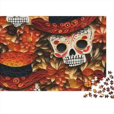 Skull Puzzle 1000 + Puzzle for Adults, Cool Skull Skill Game for The Whole Family, for Adults Stress Relieve Game Toy Gift for Adults and Children from 14 Years 1000pcs (75x50cm) von WWJLRLXTO