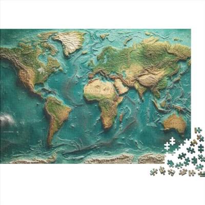 World Map Puzzle, World Map Puzzle for Adults, for Adults Stress Relieve Game Toy Gift for Adults and Children from 14 Years 1000pcs (75x50cm) von WWJLRLXTO