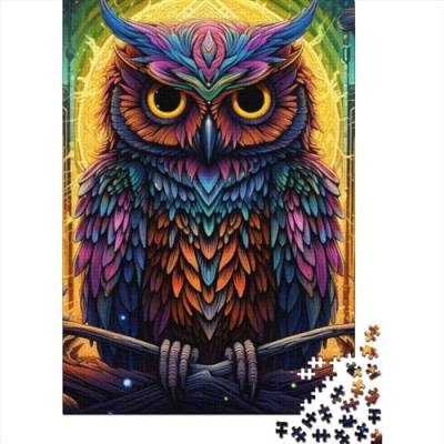 Art Owl Animals 1000 Teile Puzzle Für Erwachsene, Hochwertige Recycelbare Materialien Und Druck Puzzlespiel, Familienspiel, Geschenk Für Liebhaber Oder Freunde Puzzel 1000pcs (75x50cm) von WXMMoney