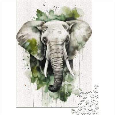 Forest Elephant Puzzle 1000 Teile,Puzzlespiel Für Erwachsene,Impossible Puzzle,Puzzle Geschicklichkeitsspiel Für Die Ganze Familie, Geschenke Für Männer/Frauen Erwachsenen Puzzel 1000pcs (75x50cm) von WXMMoney
