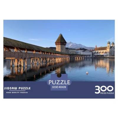 Puzzle „Schweizer Schönheit“, Puzzle für Erwachsene, 300 Teile, Holzpuzzle, Wandkunst-Puzzlespiele, 300 Teile (40 x 28 cm) von WXMMoney