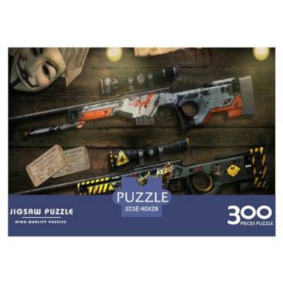 Scharfschützengewehr-Puzzle, 300 Teile, kreatives rechteckiges großes Familienpuzzlespiel, Kunstwerk für Erwachsene und Teenager, 300 Teile (40 x 28 cm) von WXMMoney