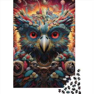 WXMMoney Art Owl Animals 500 Teile,Impossible Puzzle,Geschicklichkeitsspiel Für Die Ganze Familie, Erwachsenen Puzzlespiel Puzzel 500pcs (52x38cm) von WXMMoney