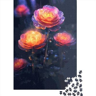 WXMMoney Ranunculus Flower 1000 Teile, Impossible Puzzle,Geschicklichkeitsspiel Für Die Ganze Familie, Erwachsenenpuzzle Ab 14 Jahren Puzzel 1000pcs (75x50cm) von WXMMoney