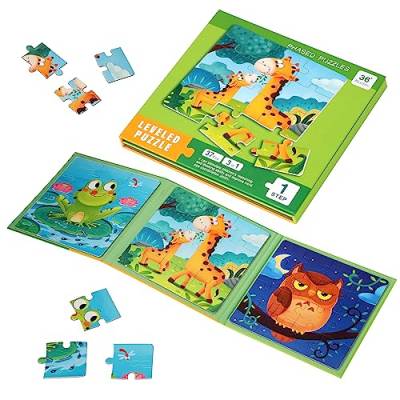 Kinderpuzzle Magnetspiel ab 3 4 5 Jahre, 37 Teile Magnet Puzzle Kinder Reisespiele Pädagogisches Puzzles Lernspielzeug Geschenk für Kleinkind Mädchen Jungen (Tier) von Wisplye