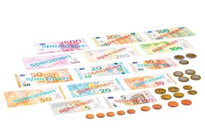 Wissner aktiv lernen 080645.IMP - Euro Spielgeld, 22 Münzen und 22 Scheine im realistischen Design, ideal für Kinder zum Lernen, Rechnen und Spielen für den Kaufmannsladen von WISSNER