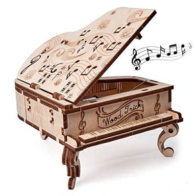 Wood Trick Toy Klavier Spieluhr Moonlight Sonata, hölzernes musikalisches Klavierspielzeug Mini - 3D-Holzpuzzle, Montagespielzeug, Denksport für Erwachsene und Kinder von Wood Trick
