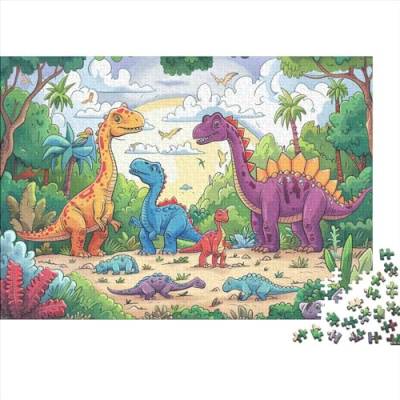 Dinosaurier 1000 Teile Puzzle Nachhaltiges Puzzle Für Erwachsene | Hochwertige Umweltfreundliche Materialien |Geschenk Für Erwachsene|Tier Zeichentrickfilm 1000pcs (75x50cm) von YTPONBCSTUG