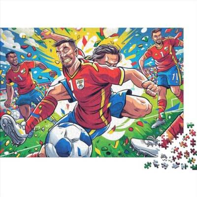 Fußball Puzzle 1000 Teile Erwachsene Sport Zeichentrickfilm Puzzles Für Erwachsene Lernspiel Herausforderungsspielzeug 1000-teilige Puzzles Für Erwachsene 1000pcs (75x50cm) von YTPONBCSTUG