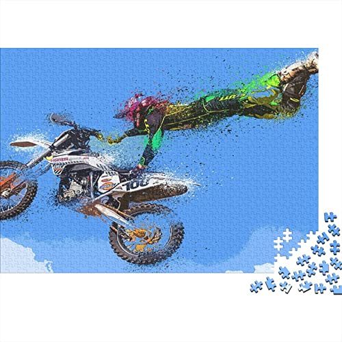 Puzzle 500 Teile Motogp Puzzle Für Erwachsene,Puzzle Mit Motocross Motorcycle-Motiv,Kann Als Heimdekoration Verwendet Werden 500pcs (52x38cm) von YTPONBCSTUG