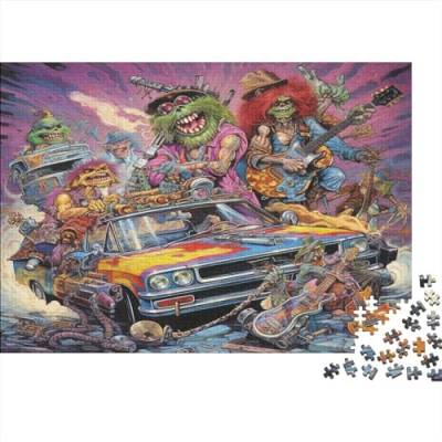 Rocking Cars Puzzles Für Erwachsene Monsters Heavy Metal Style 1000 Stück Puzzles Für Erwachsene Herausforderndes Spiel 1000pcs (75x50cm) von YTPONBCSTUG