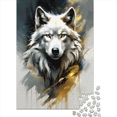 Wolf 500 Teile Puzzle Nachhaltiges Puzzle Für Erwachsene | Hochwertige Umweltfreundliche Materialien |Geschenk Für Erwachsene|Tier Wildtiere 500pcs (52x38cm) von YTPONBCSTUG