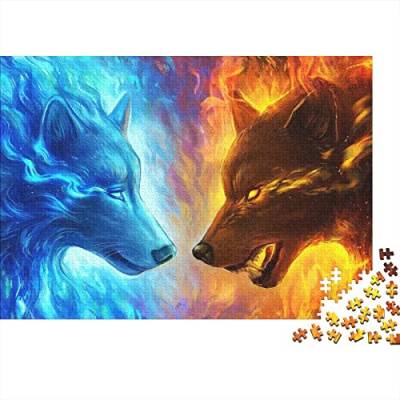 Wolf Puzzles 300 Teile Für Erwachsene|Tier Wildtiere| 300 Teile Holzpuzzle Lernspiele Heimdekoration Puzzle 300pcs (40x28cm) von YTPONBCSTUG