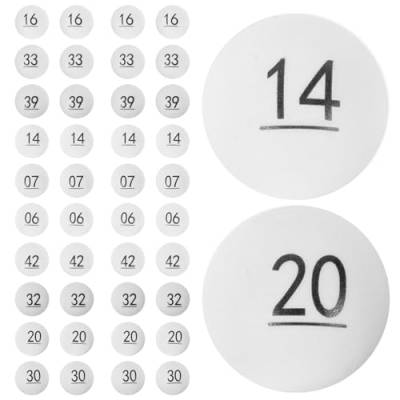 Yardwe 50 Stück Verlosung Von Spielbällen Bingo-maschinenkugeln Tütenfüller Für Bingo-Calling-bälle Lottozahlenkugeln Bingo-spielbälle Zahlen-Bingo-Kugeln Zahlenball Pp Weiß Tischtennis von Yardwe