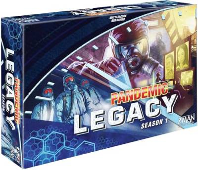 Z-Man Games, Pandemic Legacy Season 1 Blue Edition, Board Game, Ages 13+, for 2 to 4 Players, 60 Minutes Playing Time von Z-Man Games