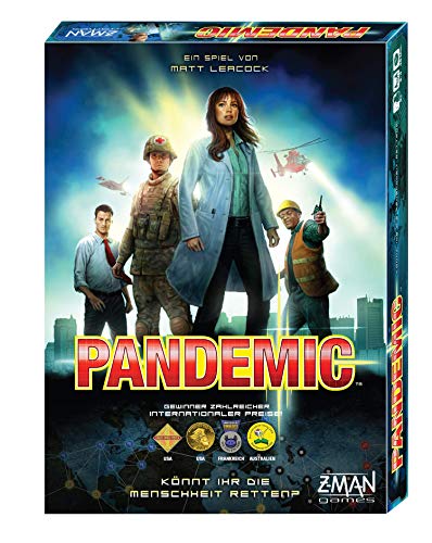 ZMan, UNBOX NOW, Pandemic, Grundspiel, Kennerspiel, Nominiert zum Spiel des Jahres 2009, 2-4 Spieler, Ab 8+ Jahren, 45+ Minuten, Deutsch von Z-Man Games
