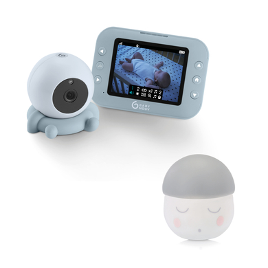 babymoov Babyphone mit Kamera YOO Roll + Nachtlicht Squeezy weiß/grau Gratis von babymoov