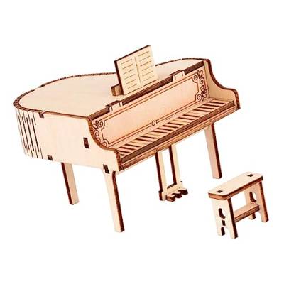 ibasenice 1 Satz Klavier Spieluhr 3D-Puzzle aus Holz 3D-Puzzle-Modell aus Holz Spielzeug kreative Geschenke Kinderrätsel Spielset für Kinder Bildungsmodell Klavierverzierungen Suite von ibasenice