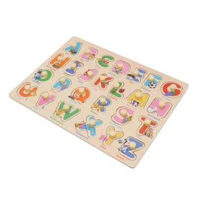 ibasenice Kinder Puzzle rätselbuch Kinder rätsel für Kinder laubsägen für Kinder Toddler Toys Puzzlespiele Rätsel für Kleinkinder Wörter Rätsel Puzzles aus Holz Buchstabe Alphabet Bambus von ibasenice
