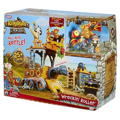 Little Tikes 647093 Kingdom Builders-Wreckin Featuring Bashers Leader Captain Cannonblast with 25+ Roller Pieces Including Dropping Balcony, Shooting Iron Faust, Cannon & Many More-Kids Ages 3+, Multi von little tikes