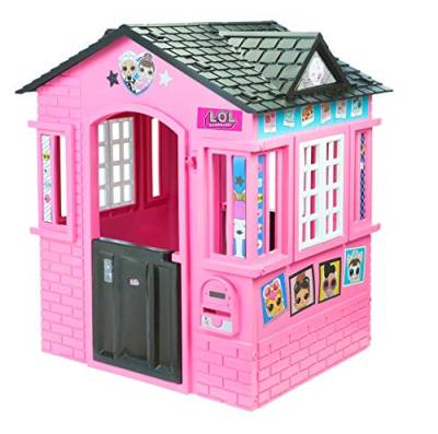 little tikes 650420M Kinder Spielhaus mit Glitzer im L.O.L. Surprise! Design - mit Fenstern und Türen, ideal für drinnen und draußen, extra robust und wetterfest, pink von little tikes